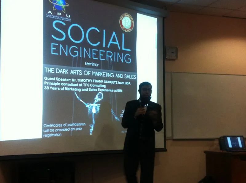 Muhammad Ahsan opening a seminar at Asia Pacific University in Kuala Lumpur, 2012
